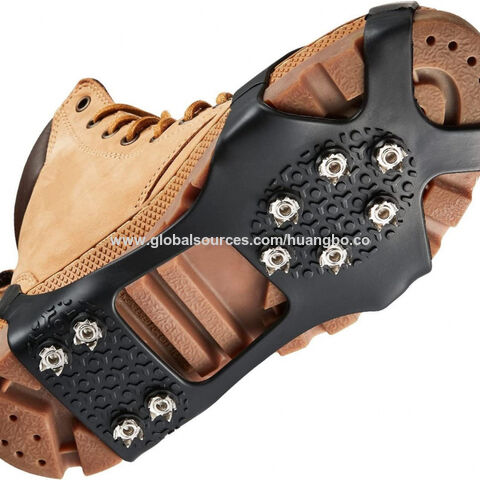 Cubrezapatos antideslizantes con crampones para exteriores, raquetas de nieve para adultos, para hombres y mujeres, con clavos para hielo, superficie de enlace, garras para nieve anticaídas