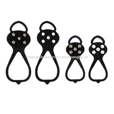 Cubrezapatos antideslizantes con crampones para exteriores, raquetas de nieve para adultos, para hombres y mujeres, con clavos para hielo, superficie de enlace, garras para nieve anticaídas