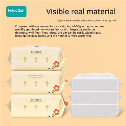 Échantillon Gratuit Vente en Gros OEM Personnalisé 40/60/80 Pièces Lingettes Nettoyantes Pour Bébé Lingettes Humides Pour Lingette de Nettoyage Tout Usage