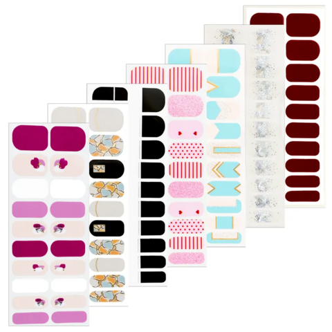 Vente en gros d'autocollants pour ongles, approvisionnement direct d'usine, autocollants de nail art de haute qualité avec nouveau design, 100 % vernis à ongles véritable
