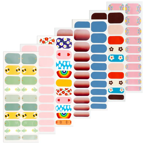 Vente en gros d'autocollants pour ongles, approvisionnement direct d'usine, autocollants de nail art de haute qualité avec nouveau design, 100 % vernis à ongles véritable