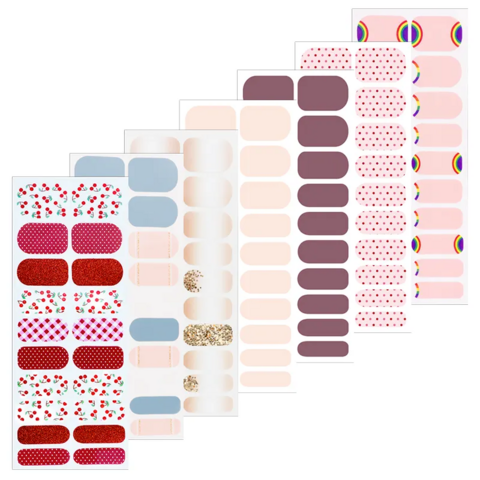 Vente en gros d'autocollants pour ongles, approvisionnement direct d'usine, autocollants de nail art de haute qualité avec nouveau design, 100 % vernis à ongles véritable