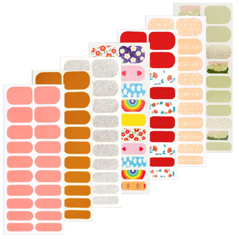 Vente en gros d'autocollants pour ongles, approvisionnement direct d'usine, autocollants de nail art de haute qualité avec nouveau design, 100 % vernis à ongles véritable