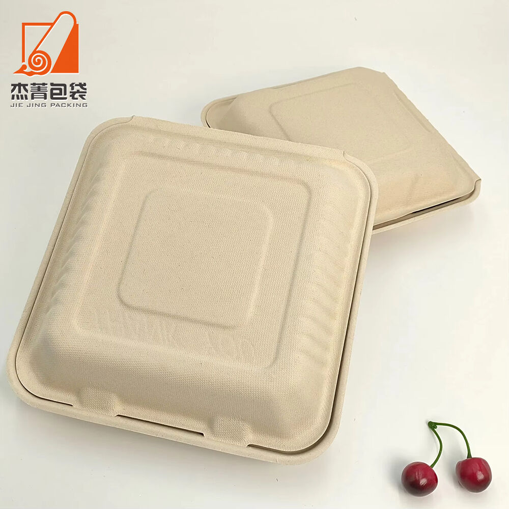 Eco Compostable Clamshell Take Away Food Container 3 Compartment ...