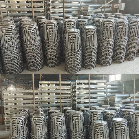 Vente en gros de chaises de cantine en métal rondes en acier inoxydable, tabourets de bar