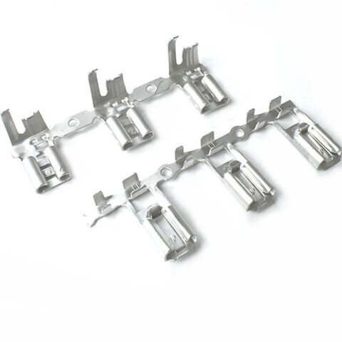 Conector Eléctrico Personalizado OEM, Estampado de Metal de Latón, Terminales de Lengüeta Plana, Piezas Estampadas