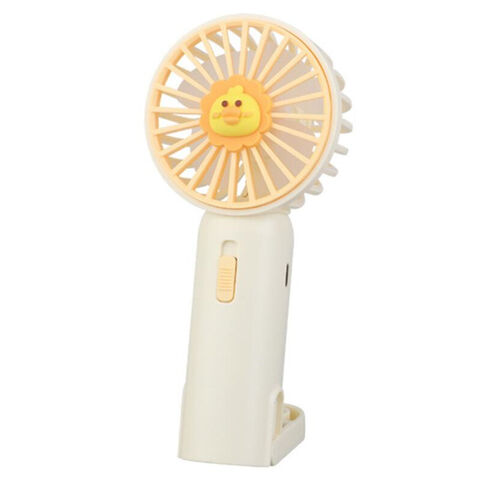 Niedlicher, kompakter, aufladbarer Handventilator im Cartoon-Stil, USB