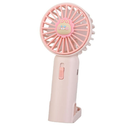 Niedlicher, kompakter, aufladbarer Handventilator im Cartoon-Stil, USB