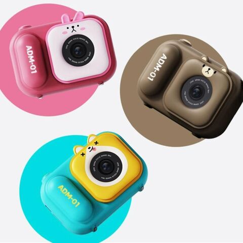 Kamera digital definisi tinggi anak-anak, kamera ganda 4800W 2.4 inci, dengan tripod dan lanyard, kamera mini