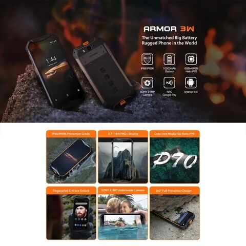 Smartphone Robusto V31D-EX à Prova de Explosão, Certificação ATEX, Impermeável IP68, Grau Industrial, Durável para Ambientes Perigosos