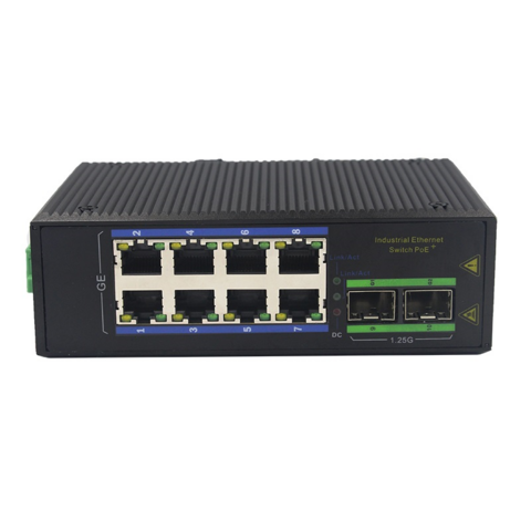 Gigabit robusto 2-fibra 8-interruptor industrial eléctrico de Ethernet del POE para los ambientes extremos
