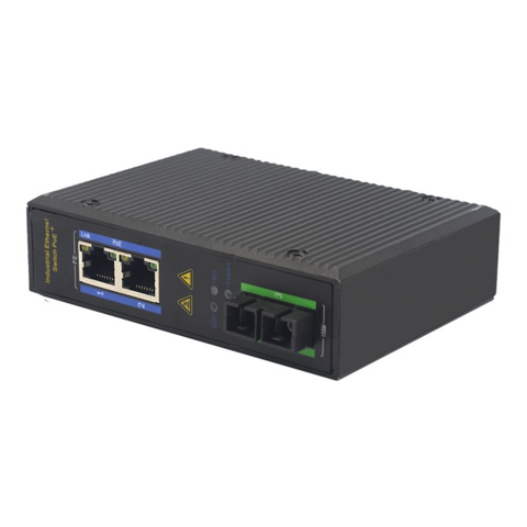 100M de gran eficacia 1-fibra 2-interruptor industrial eléctrico de Ethernet del POE para las condiciones extremas