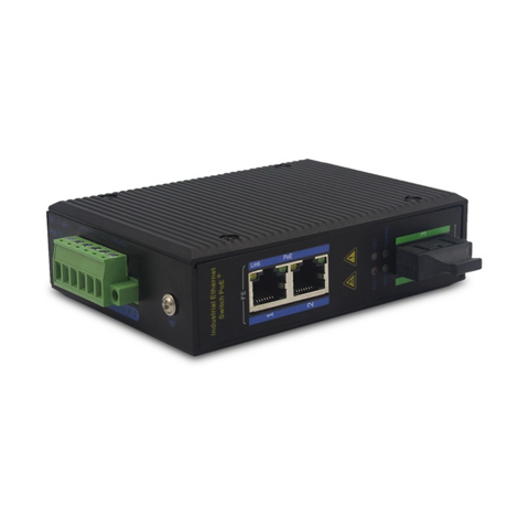100M de gran eficacia 1-fibra 2-interruptor industrial eléctrico de Ethernet del POE para las condiciones extremas