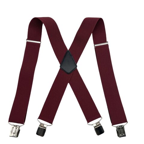 Clip de tirantes para hombre tipo X de 5 cm, correa elástica para traje de adulto