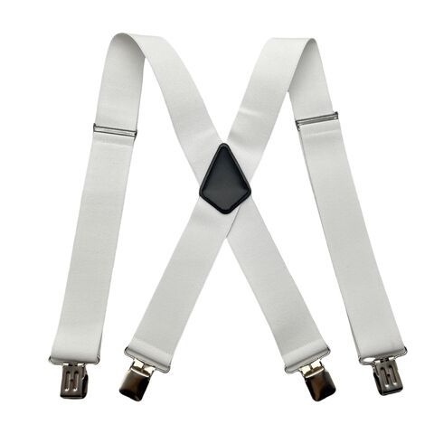 Clip de tirantes para hombre tipo X de 5 cm, correa elástica para traje de adulto
