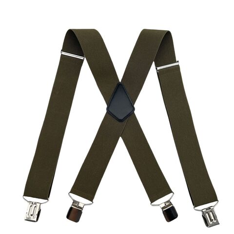 Clip de tirantes para hombre tipo X de 5 cm, correa elástica para traje de adulto