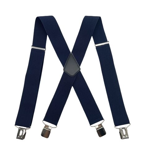 Clip de tirantes para hombre tipo X de 5 cm, correa elástica para traje de adulto
