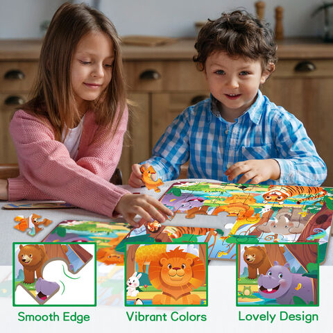 Puzzles para Niños de 3 a 5 Años, Rompecabezas de 24 Piezas para Niños Pequeños, Puzzles Educativos de Aprendizaje para Niños y Niñas de 3, 4, 5 y 6 Años