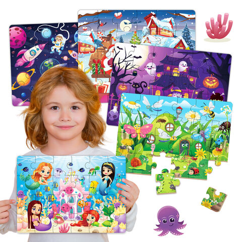 Puzzles para Niños de 3 a 5 Años, Rompecabezas de 24 Piezas para Niños Pequeños, Puzzles Educativos de Aprendizaje para Niños y Niñas de 3, 4, 5 y 6 Años