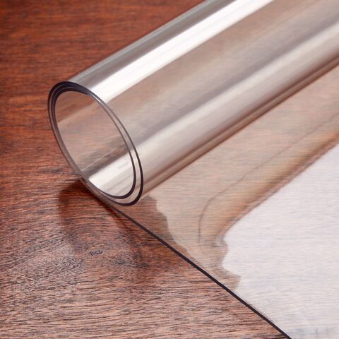 Wasserdichter Vinyl-Tischschutz für Küche, 1,5 mm Dicke, Transparente PVC-Tischdecke nach Maß