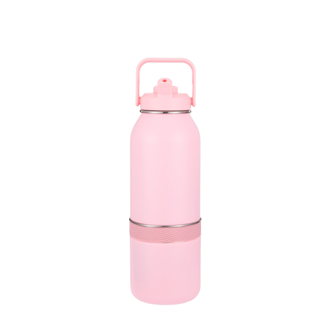 Vaso Térmico de Acero Inoxidable de Doble Pared con Aislamiento al Vacío y Asa - Mantenga sus Bebidas Frías o Calientes por Horas