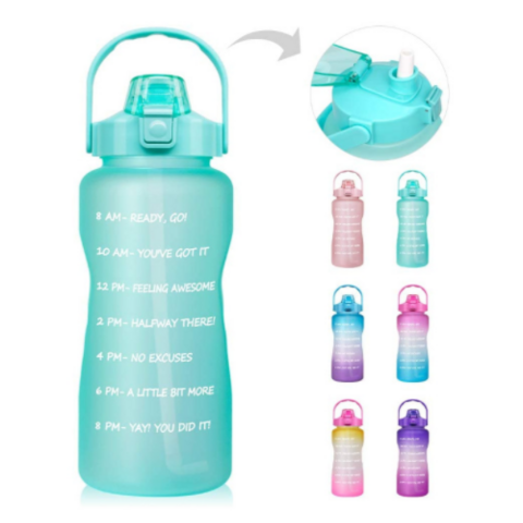 Motivierende Wasserflasche, Farbwechsel-Trinkbecher