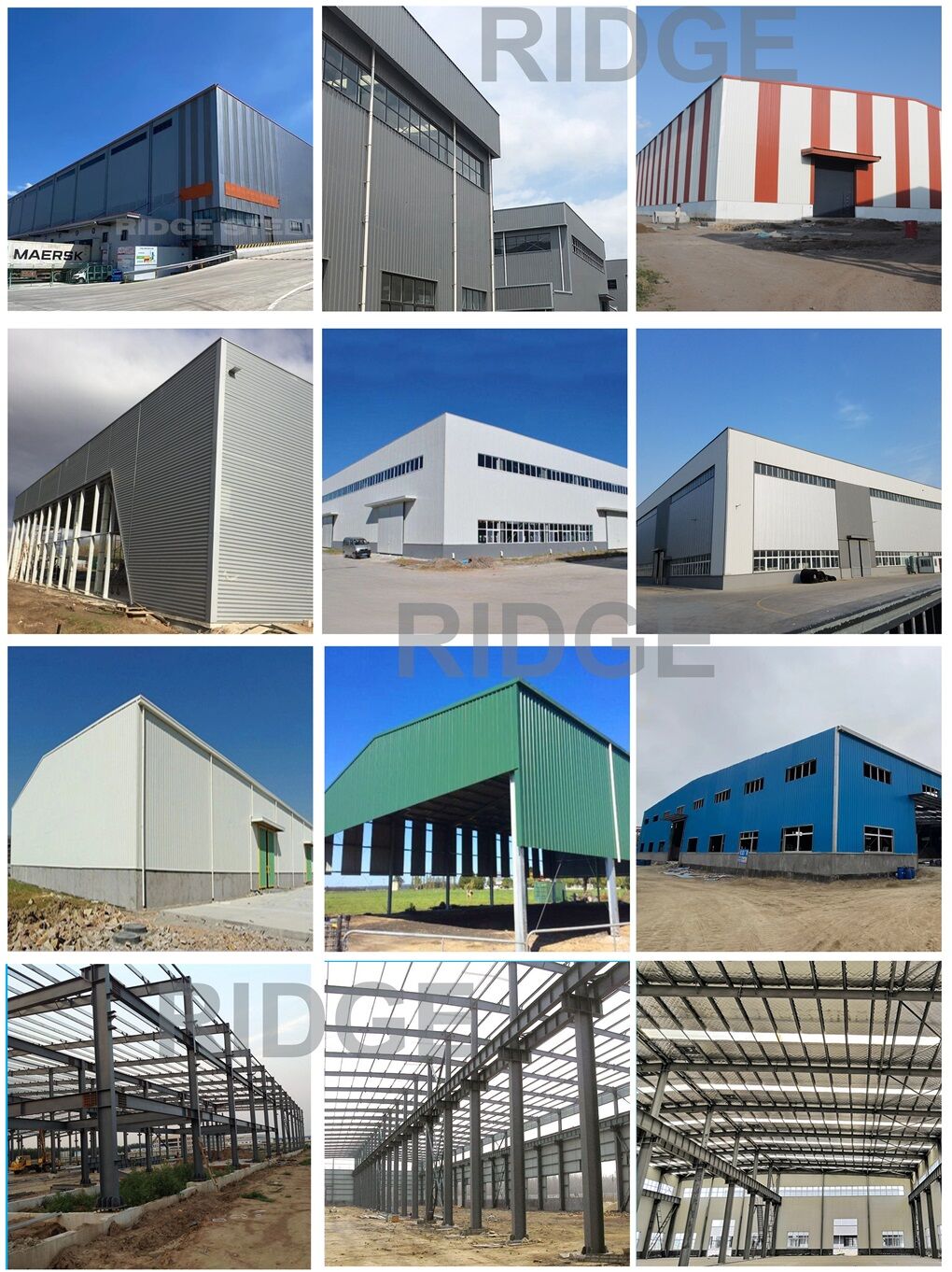 Prefabricated Warehouse Workshop Hangar Steel Structure Prefab Metal ...