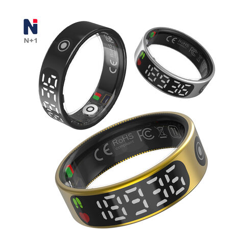 Bague Connectée en Gros NYJ05 Boîtier en Acier Inoxydable IP68 Étanche, Multiples Modes Sportifs, Contrôle Tactile pour Festivals