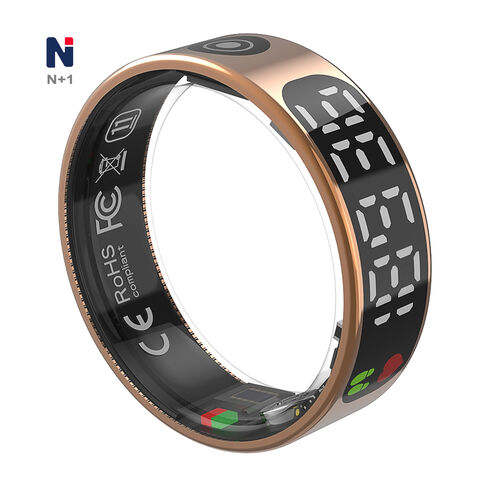 Bague Connectée en Gros NYJ05 Boîtier en Acier Inoxydable IP68 Étanche, Multiples Modes Sportifs, Contrôle Tactile pour Festivals