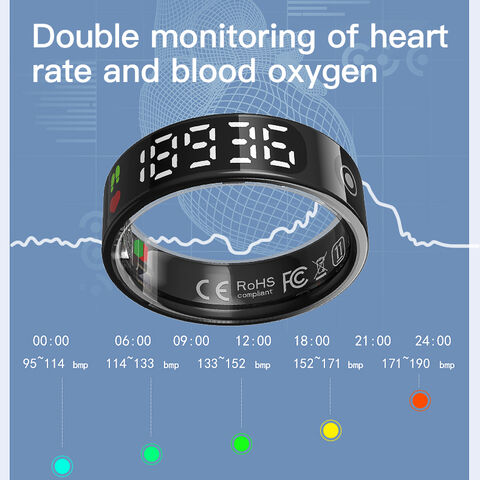 Bague Connectée en Gros NYJ05 Boîtier en Acier Inoxydable IP68 Étanche, Multiples Modes Sportifs, Contrôle Tactile pour Festivals