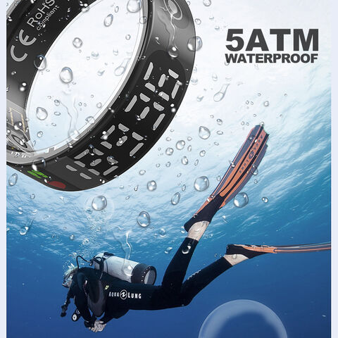 Bague Connectée en Gros NYJ05 Boîtier en Acier Inoxydable IP68 Étanche, Multiples Modes Sportifs, Contrôle Tactile pour Festivals