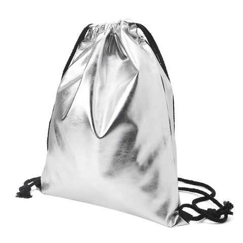 HUNT☆Travel Drawstring Backpack Tote - Silver Foil TRAVEL RIPSTOP DRAWSTRING BACKPACK TOTE – Hunter Singapore