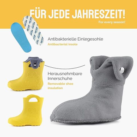 Sepatu Bot Wellington Anak-anak EVA untuk Anak Laki-laki dan Perempuan, Alas Kaki Hujan Berpelapis, Sepatu Bot Hujan, Sepatu Karet.
