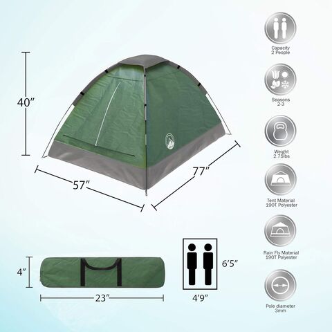 Campingzelt - Unterstand mit Regenschutz und Tragetasche - Leichtes Outdoor-Zelt zum Rucksackwandern, Wandern und für den Strand von Wakeman