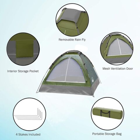 Campingzelt - Unterstand mit Regenschutz und Tragetasche - Leichtes Outdoor-Zelt zum Rucksackwandern, Wandern und für den Strand von Wakeman