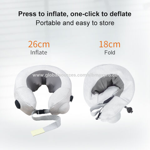 Oreiller de massage Shiatsu gris en gros avec chaleur pour la nuque et le dos, idéal pour le bureau, la maison et l'aéroport