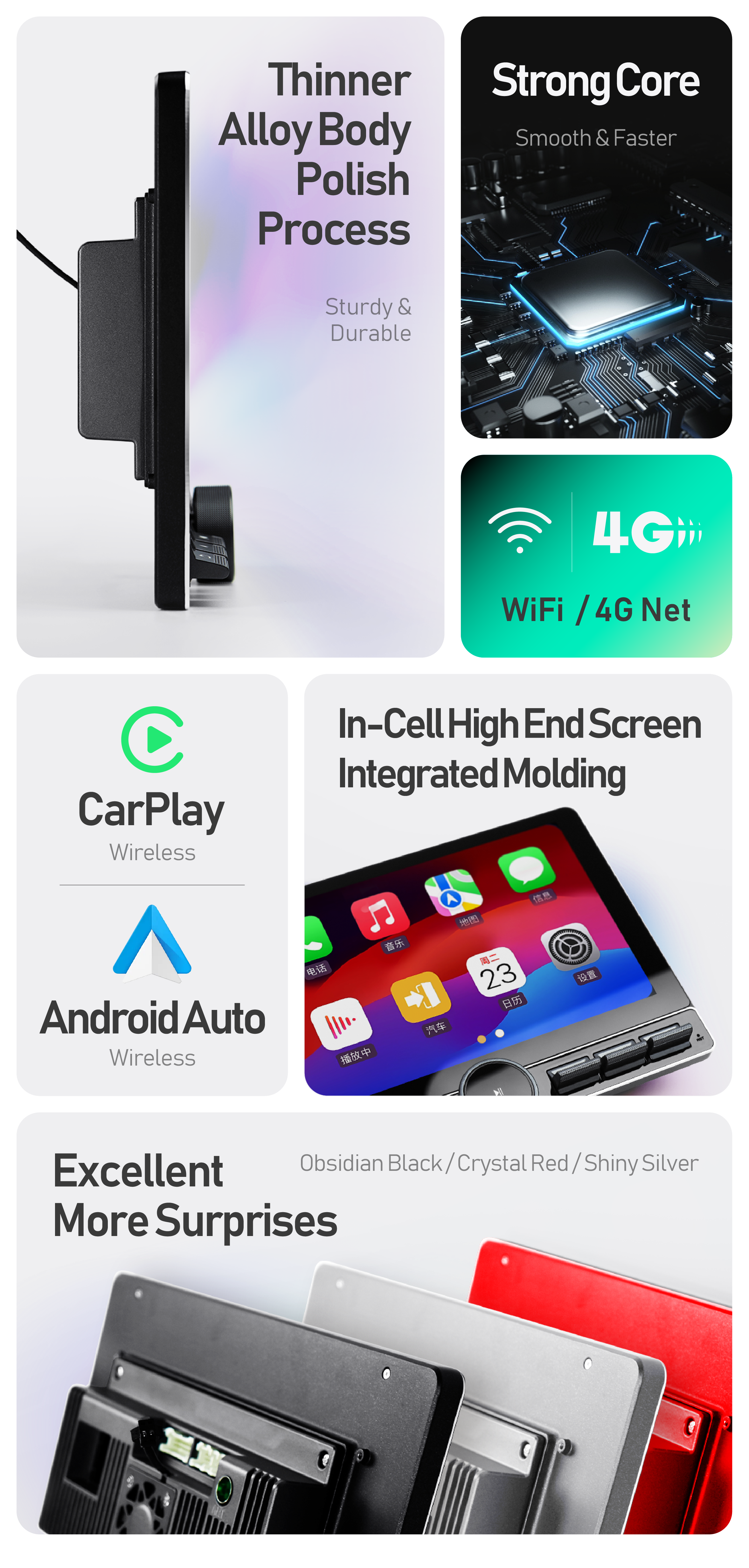 Diamond Android Display Diamond Series Single Knob Piano Botton Universal Car Android ...