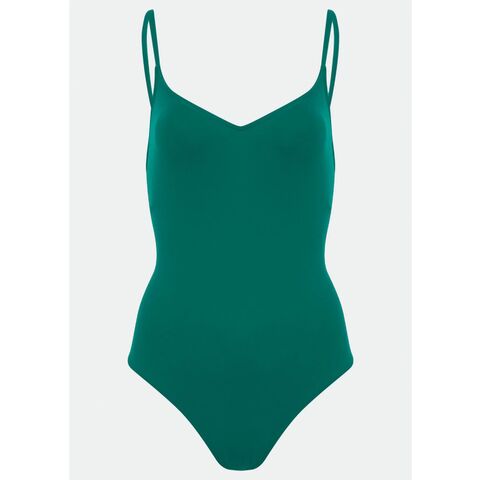 Maillot de bain basique une épaule couleur unie pour femmes