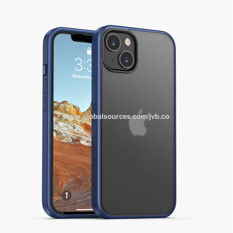Elegante Handyhülle für iPhone 14 mit mattem PC-Sublimationsrücken, TPU-Rand und farbigen Tasten