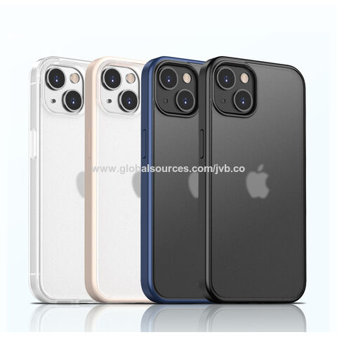 Elegante Handyhülle für iPhone 14 mit mattem PC-Sublimationsrücken, TPU-Rand und farbigen Tasten