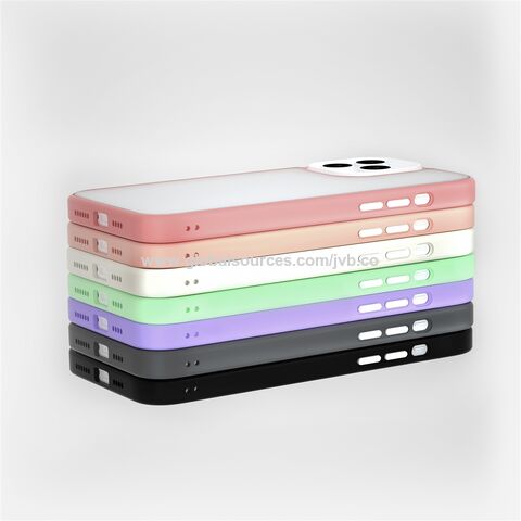 Elegante Handyhülle für iPhone 14 mit mattem PC-Sublimationsrücken, TPU-Rand und farbigen Tasten