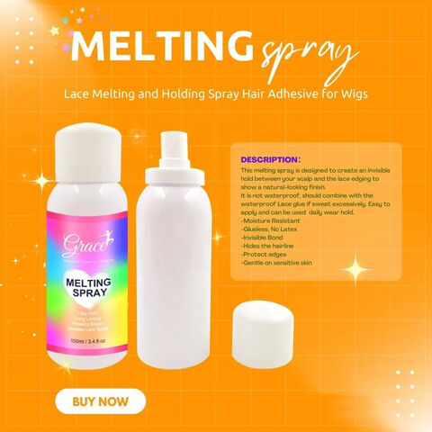 Haarspray Private Label Starker Halt Schnell trocknendes Haarspray Unsichtbares Finishing-Spray Schützt die Kanten Klebefreie Perücke Lace Melti