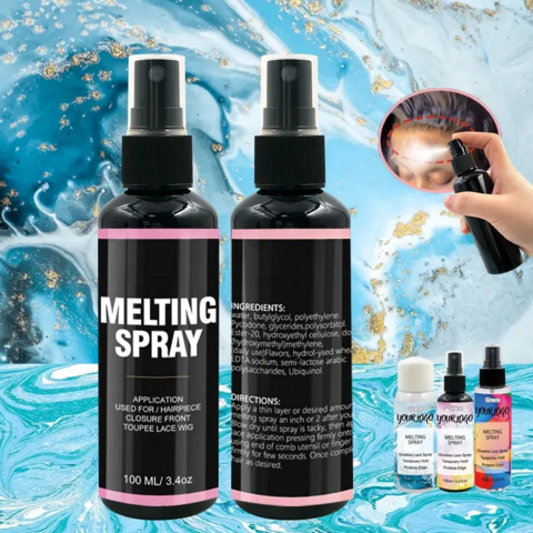 Haarspray Private Label Starker Halt Schnell trocknendes Haarspray Unsichtbares Finishing-Spray Schützt die Kanten Klebefreie Perücke Lace Melti