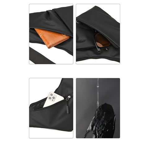 Bolso bandolera antirrobo para pistola, diseño ajustado, tipo triángulo, para llevar cruzado al pecho (izquierda/derecha)