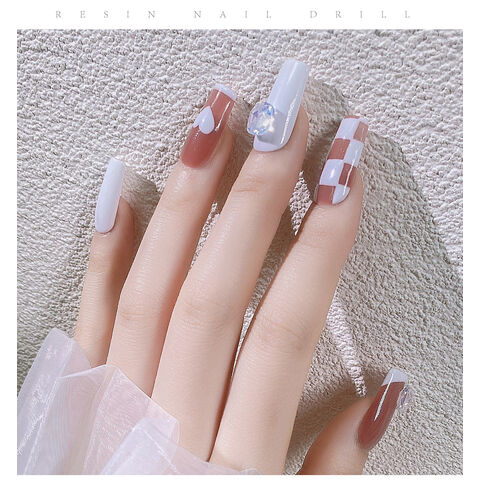 Nouvelles décorations transparentes rondes et carrées pour ongles