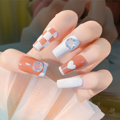 Nouvelles décorations transparentes rondes et carrées pour ongles
