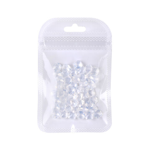 Nouvelles décorations transparentes rondes et carrées pour ongles