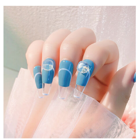 Nouvelles décorations transparentes rondes et carrées pour ongles