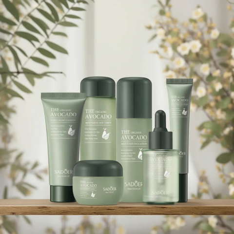 Set de Cuidado Facial Orgánico para Adultos: Antiedad, Blanqueador, Hidratante. Productos de Belleza con Vitamina C a Base de Aceite para Rostro y Ojos.