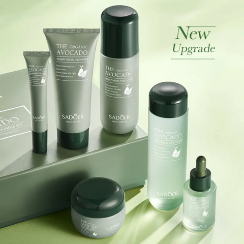 Set de Cuidado Facial Orgánico para Adultos: Antiedad, Blanqueador, Hidratante. Productos de Belleza con Vitamina C a Base de Aceite para Rostro y Ojos.